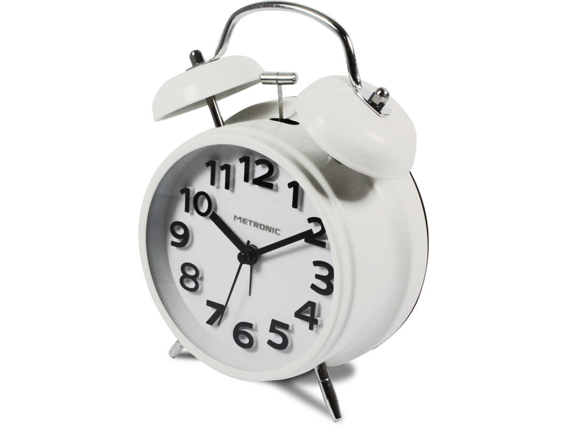 Relógio Despertador METRONIC Vintage Branco
