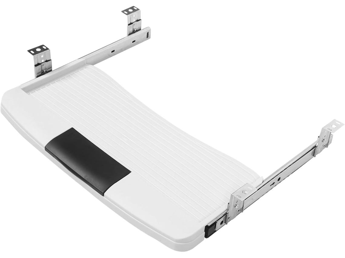 Bandeja Para Teclado Sewroro Com Gaveta Deslizante Instalação Sob A Mesa, Trilhos Reforçados E Suporte Retrátil Para