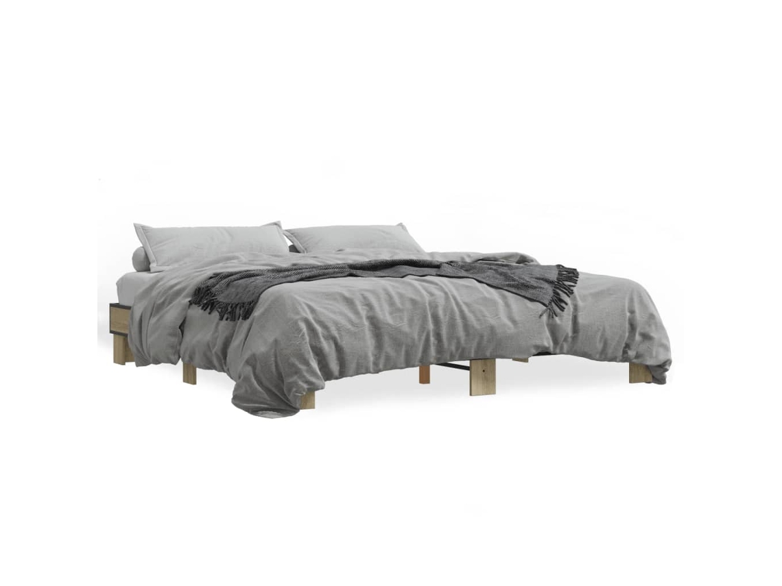 Bed Frame, Bed Frames Vidaxl Marrom Madeira Processada (200 X 200 Cm)