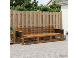 Vidaxl Conjunto De Sofás Para Exterior 3 Pcs Natural