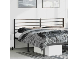 Vidaxl Cabeceira De Substituição 180 Cm Metal Preto