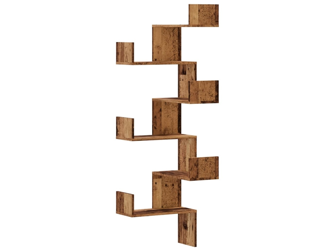 Wall Corner Shelf, Wall Corner Shelves Vidaxl Marrom Madeira Processada (n/a)