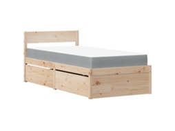 Bed, Beds Vidaxl Marrom Madeira De Pinho (90 X 190 Cm)