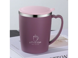 Caneca Térmica Portátil De Aço Inoxidável (roxa) De 350 Ml Com Alça E Tampa À Prova De Vazamentos.