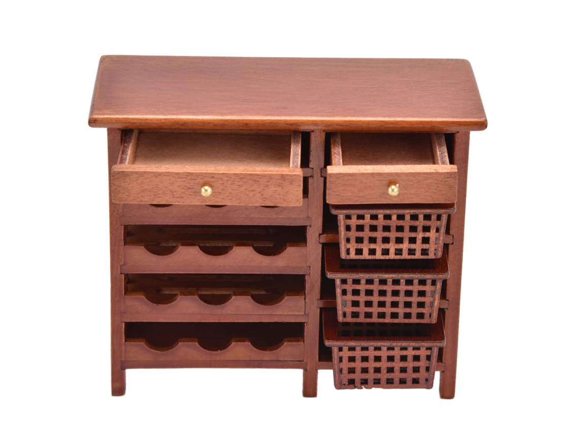 Aetheria-móvel Para Casa De Boneca 1:12 Mini Armário De Vinho Exclusivo Modelo Móvel De Casa De Boneca