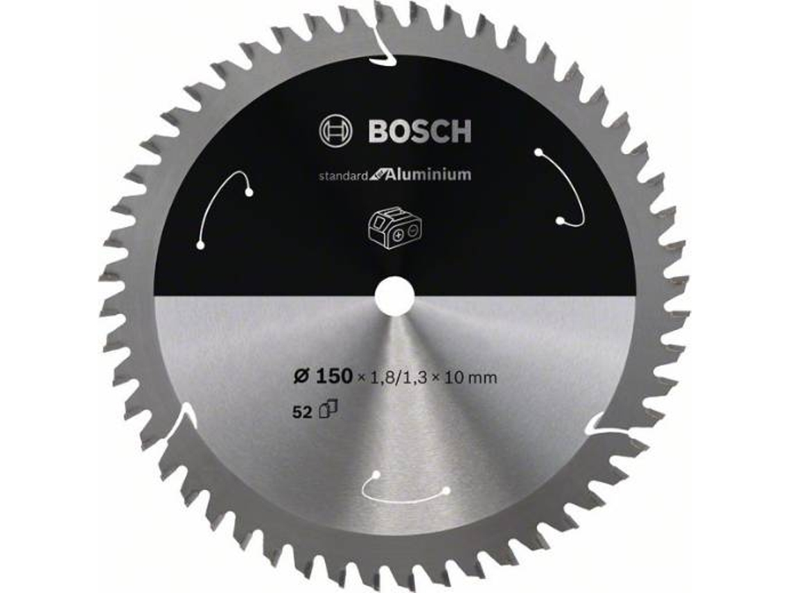Disco de Serra Circular BOSCH Standard para Alumínio Para Serras a Bateria 150x1.8/1.3x10 T52