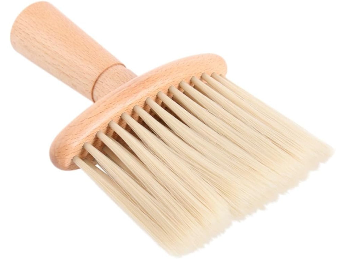 Escova De Cabelo Portátil Sherchpry Com Cabo Madeira, Kit De Cabeleireiro, Escova De Corte, Penteado Para Salão, Bege