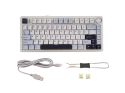 Teclado Mecânico Aula F75 80 Hot Swap Teclado Sem Fio Bluetooth Teclado Para Jogos Sem Fio Pbt Everley891