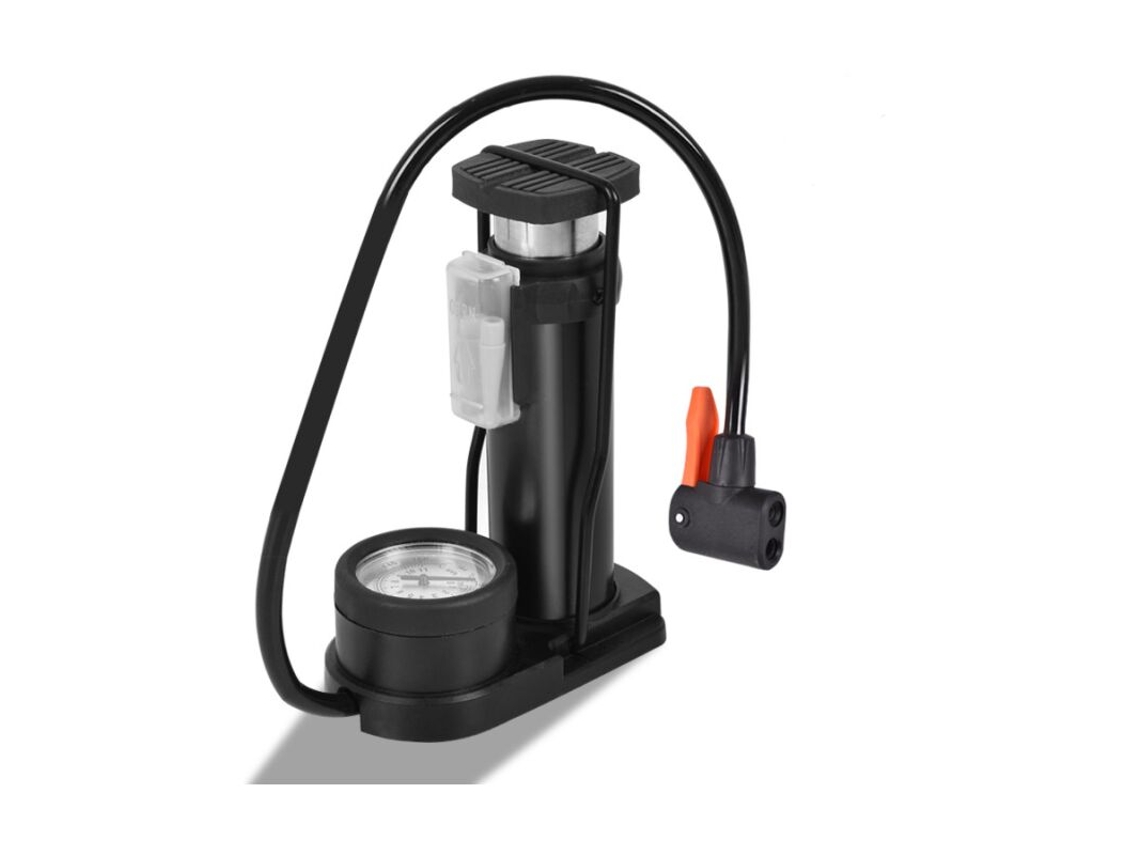 Mini Bomba de Ar Portátil para Bicicleta, Chão para com Manômetro para de Estrada, Bolas, Boias e Colchões Infláveis AQUAFORGE