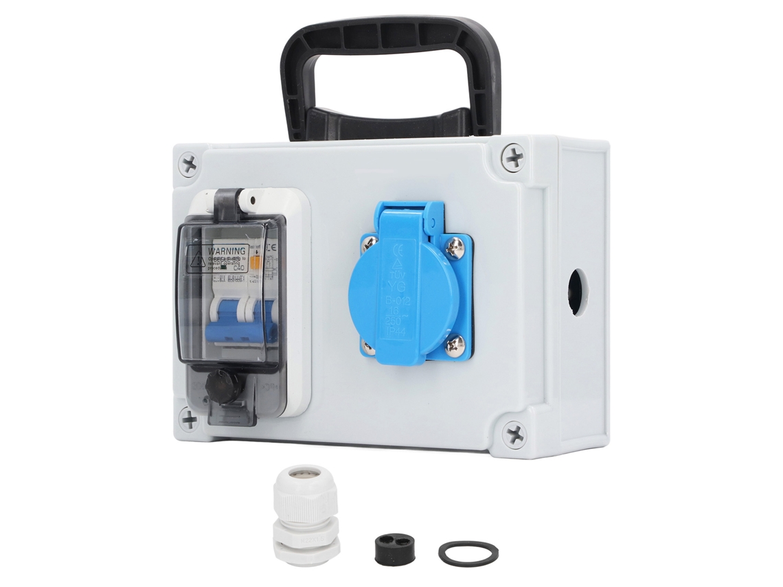 Disjuntor 1p+n Rcbo Rcd 230v 40a Com Tomada Eu 250v 16a Para Casa