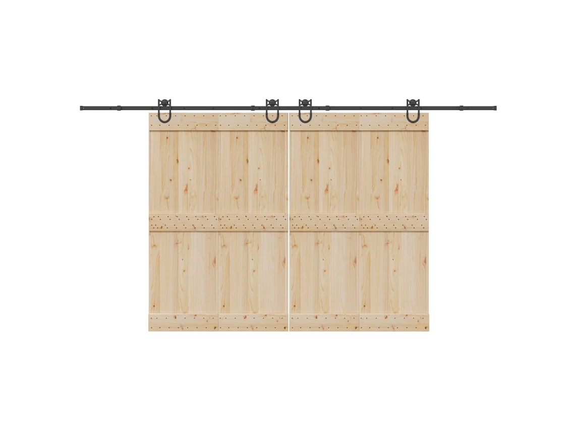 Vidaxl Kit De Ferragens Para Porta Deslizante 400 Cm Aço Preto