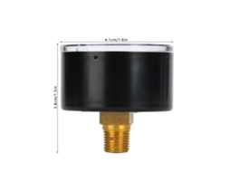 Laxiscreed Manómetro De Pressão Mecânico Para Ar, Óleo E Água Com Conexão 1/8" Bspt