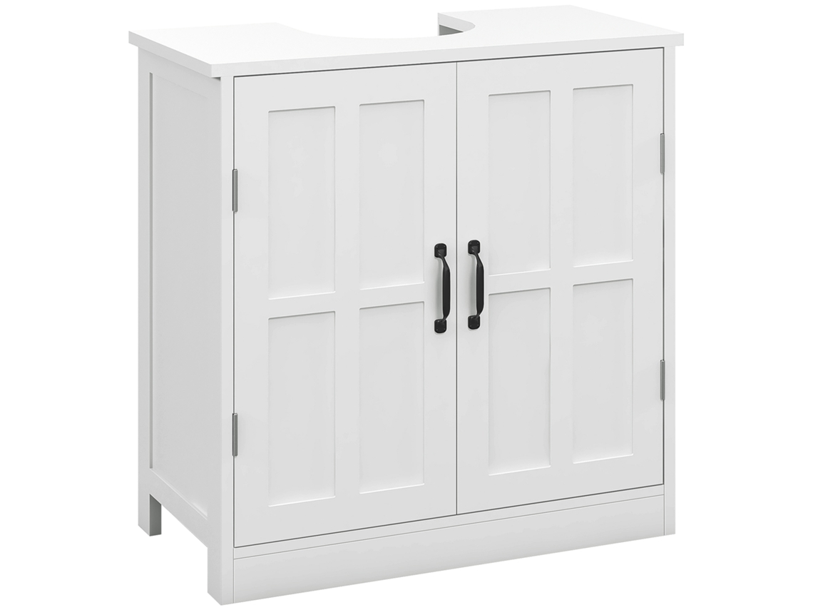 Móvel para Lavatório BTFORUS, com 2 portas, prateleira interior, 60x30x60cm, branco