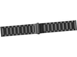 Pulseira De Aço Inoxidável Para Smartwatch, Resistente E Elegante, Compatível Com Fitbit, Preta. Gokoco