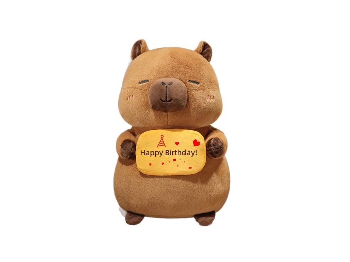 Pelúcia Fofa de Capivara com Mochila Brinquedo ''você É Meu Tesouro'' para Crianças, Presente Ideal CHABERLU