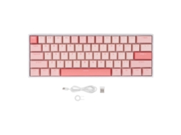 Teclado Mecânico 60% 61 Teclas Sem Fio Bluetooth 5.0 Cabo Usb-c Switch Vermelho Rgb Para Jogos