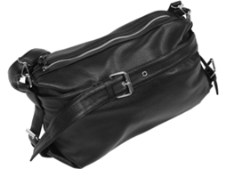 Bolsa Feminina Vintage Punk Em Couro Sintético Preto, Bolsa Grande E Espaçosa Para Compras E