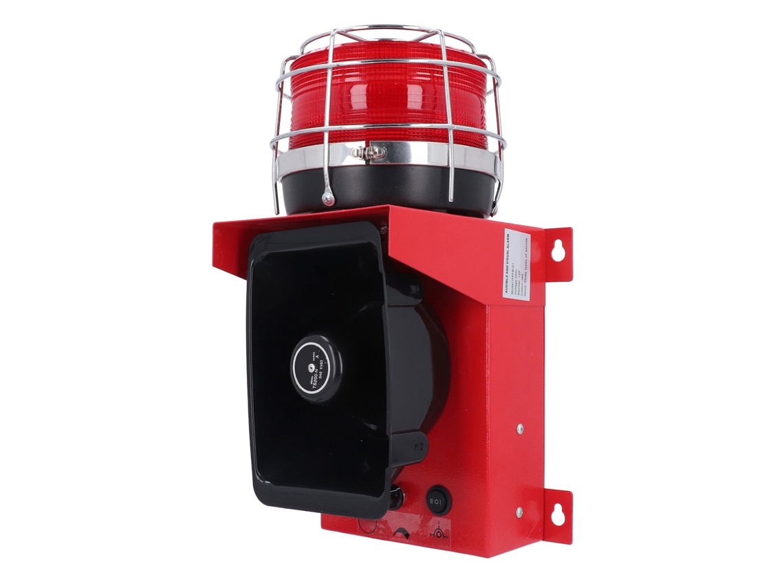 Alerta Sonoro E Visual Industrial À Prova De Água Com Leds, 120db, Controle De Volume, Buzzer Para Máquinas Industriais, Plugue Eu 220v.