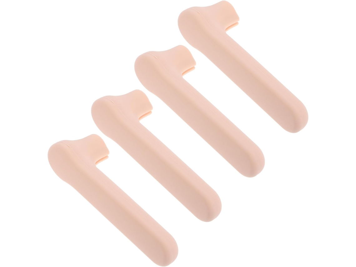 Conjunto De 4 Capas Silicone Bege Para Maçanetas Portas