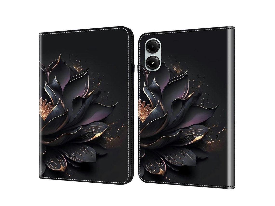 Capa De Couro Com Estampa De Padrão Impresso Para Xiaomi Redmi Pad Pro Com Compartimento Para Cartão Slowmoose