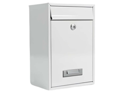 Caixa De Correio De Parede Compacta Em Metal Com Fechadura Com Chave 32x22x8,5cm