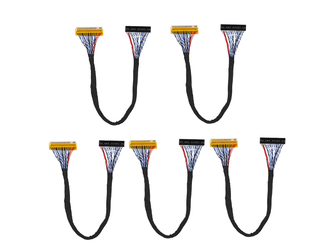 5 Cabos LVDS de 30 Pines, 2 Canais e 8 Bits para Painéis LCD de 17/19 polegadas com Resolução 1280x1024 | S/MARCA