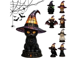 Abajur Em Formato De Chapéu Bruxa, Decoração Gótica Halloween,