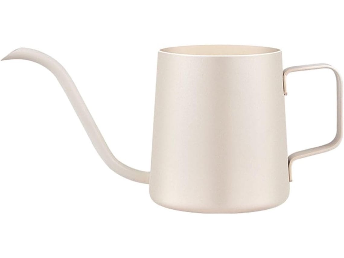 Regador Branco de 350ml com Bico Longo em Aço Inoxidável, Ideal para Plantas Suculentas e para Uso Interno AQUAFORGE