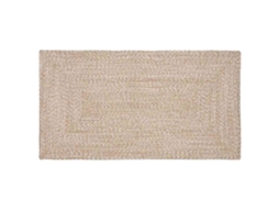 Vidaxl Tapete De Área Natural E Branco 60 X 110 Cm Juta