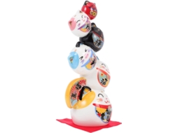 Estatueta Decorativa Exclusiva Elegante Cerâmica Branca Representando Dharma Ideal Decoração Estar Perfeita GOKOCO
