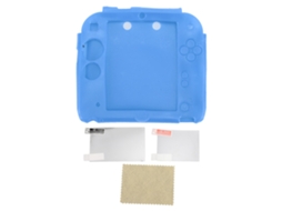 Capa de Silicone LAXISCREED para 2ds com Protetor de Tela Azul