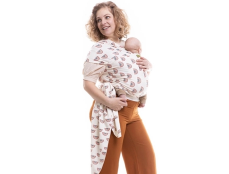 Porta-bebês elástico BOBA Wrap Lenço de serenidade de bambu, ideal para recém-nascidos, lenço de transporte ergonômico ajustável, tecido de viscose de bambu termorregulador para o verão, arco-íris
