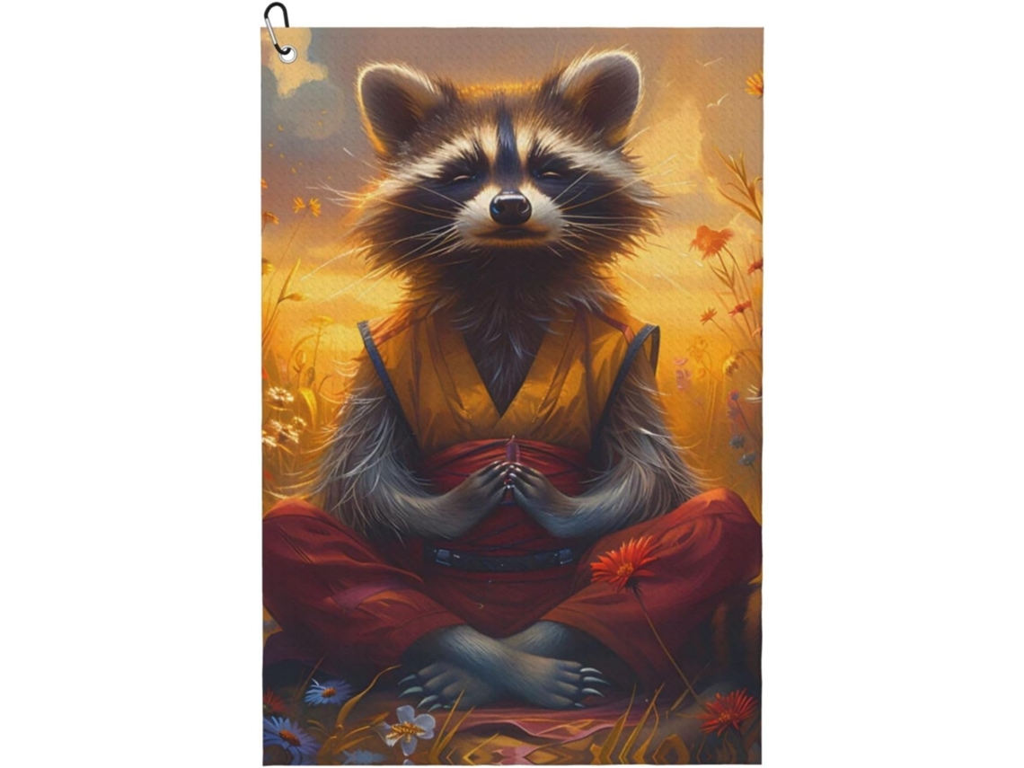 Toalhas de Golfe Novastar para Homens e Mulheres 61 X 40,6 Cm, Estampa de Pôr do Sol Meditativo com Flores e