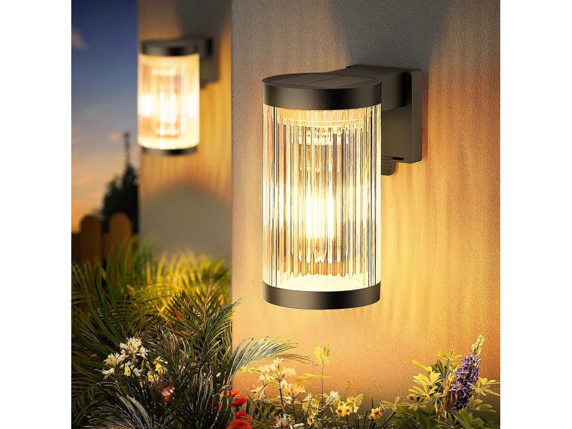 4 Luminárias De Parede Atualizadas Para Cerca E Pátio, Iluminação Led Externa À Prova De Água, Solar, Design Moderno