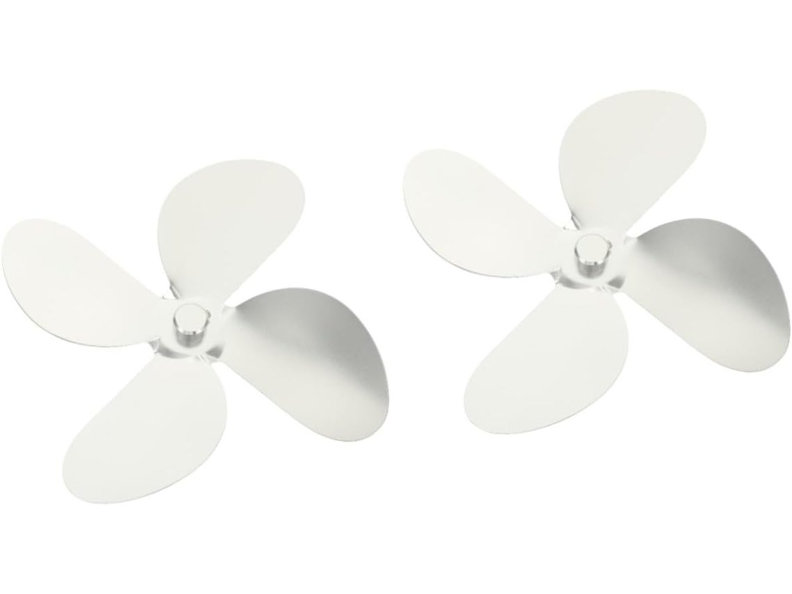2 Pás De Ventilador De Alumínio Silenciosas Para Fogão.