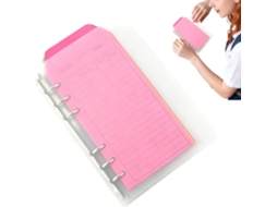 Pasta Organizadora Com 12-envelopes Para Dinheiro, Tamanho A6, 6-argolas, Organizador De Dinheiro Portátil Para Casa E