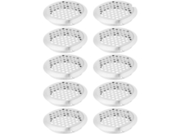10 Grelhas De Ventilação Redondas Em Aço Inoxidável Para Guarda-roupa/armário