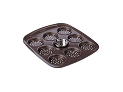 Bandeja PYREX Para Forno Pizza Mini Pyrex Asimetria Aço Galvanizado (9 Compartimentos) (16x16 cm)