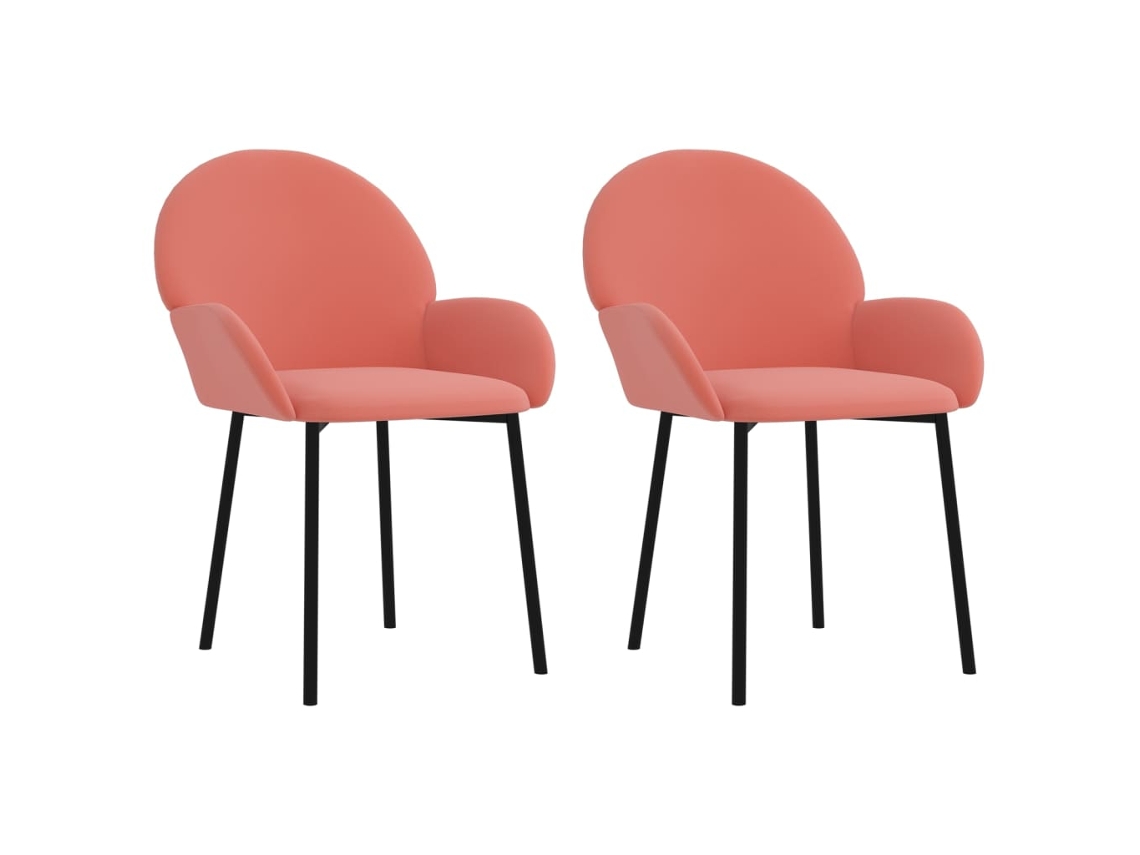 Dining Chair, Dining Chairs Vidaxl Cor-de-rosa Veludo (n/a)