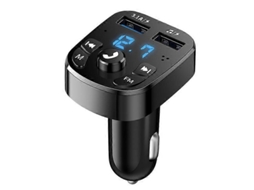 Carregador de carro sem fio Slowmoose Ace com Bluetooth, transmissor FM, áudio, MP3 player com dois USB, rádio, chamadas viva-voz e carregamento rápido de 3,1 A.