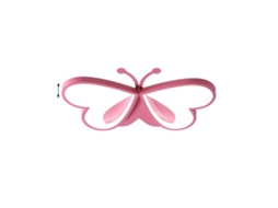 Luminária De Teto Borboleta, Led Dimerizável, Design Moderno,rosa Oem