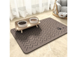 Tapete Marrom para Animais de Estimação, 50x80cm, de Secagem Rápida e Absorvente, Ideal para Comedouros de Cães e Gatos AQUAFORGE