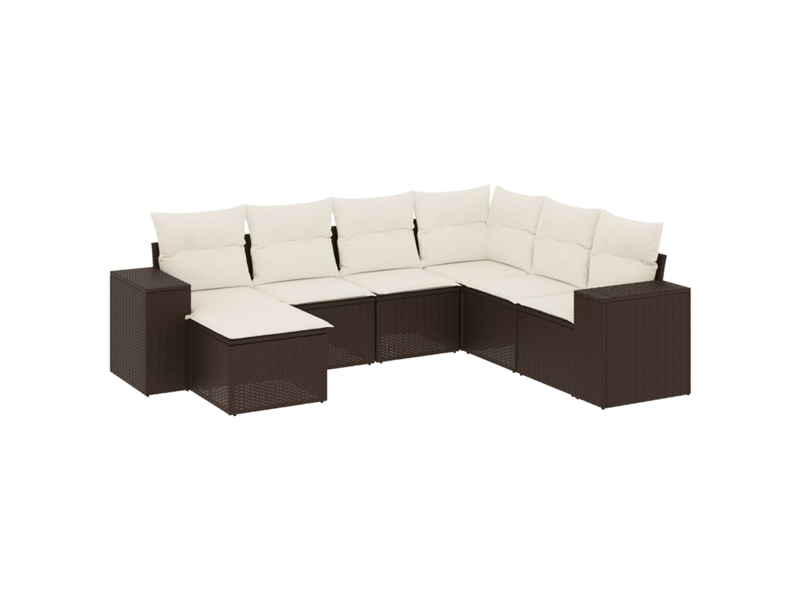 Garden Sofa Set, Garden Sofa Sets Vidaxl Marrom Rattan / Vime (n/a)