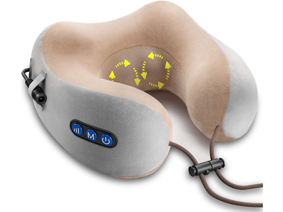 Almofada De Massagem Para Pescoço, Massageador Cervical, Alivia Dores Musculares, Almofada De Massagem Em Formato De U Para Casa Slowmoose (marrom)
