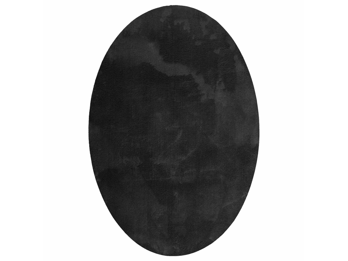 Conjunto 1 Tapete De Poliéster Vidaxl Preto Poliéster (120 X 170 Cm)