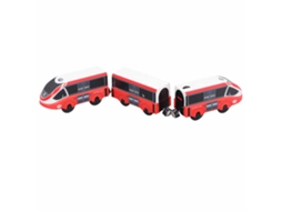 Ats brinquedo Trem Magnético Interatsivo Educatsivo para Crianças, Conjunto de Trens com Pistas, Desenvolve Imaginatsion Espacial, Vermelho