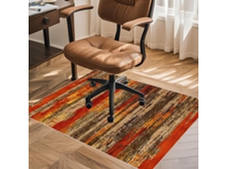 Tapete Cadeira Escritório Protetor 80 X 100 Cm Tecido Piso Madeira Parquet Laminado Cm,