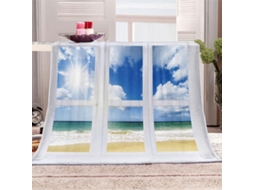 Manta com Vista para o Mar em Microfibra 180x220cm
