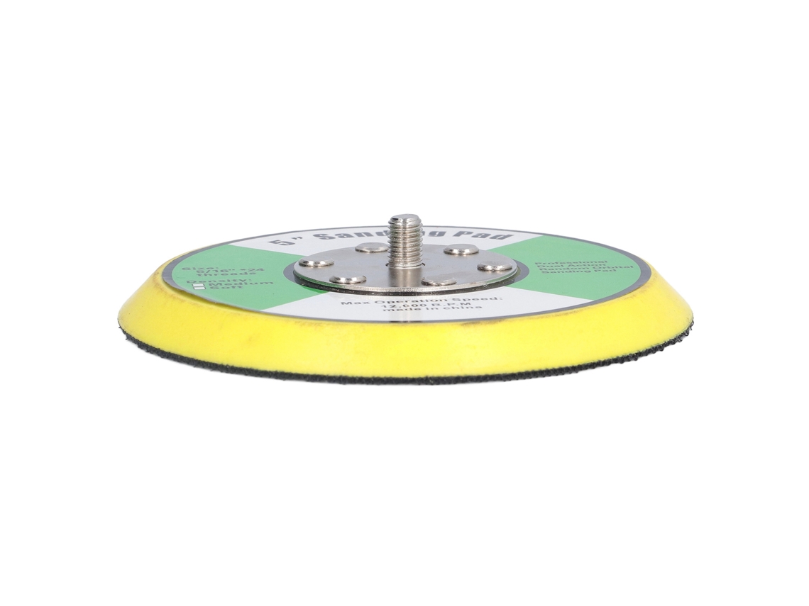 Placa de Apoio Hook and Loop para Ar Polidor Lixadeira, Almofada de Encosto Pu, 5 Polegadas, Fio 5/16x24, 12000rpm