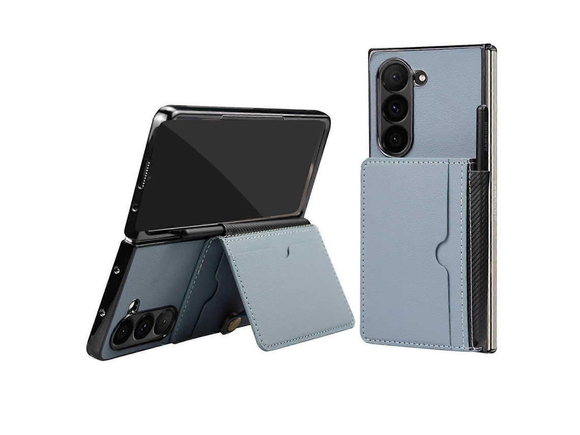 Capa De Celular De Poliuretano Com Suporte Flip E Vários Slots Para Cartão Integrados Vietao Para Samsung Galaxy Z Fold6